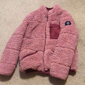 Fuzzy pink simply southern coat